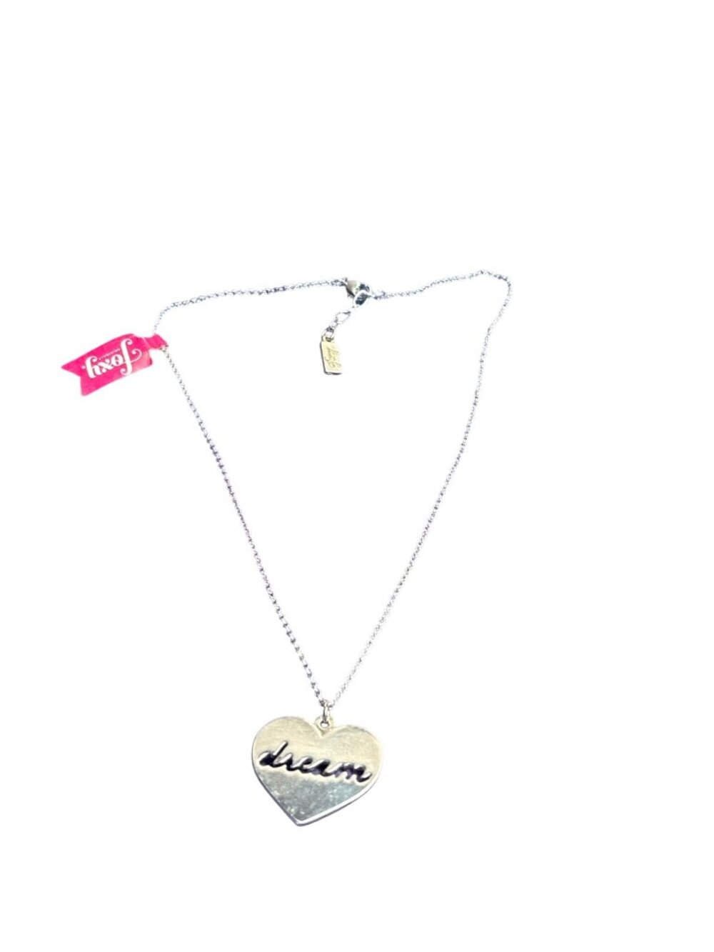 Foxy Originals Made in Canada Dream Silvertone Heart Pendant Necklace New